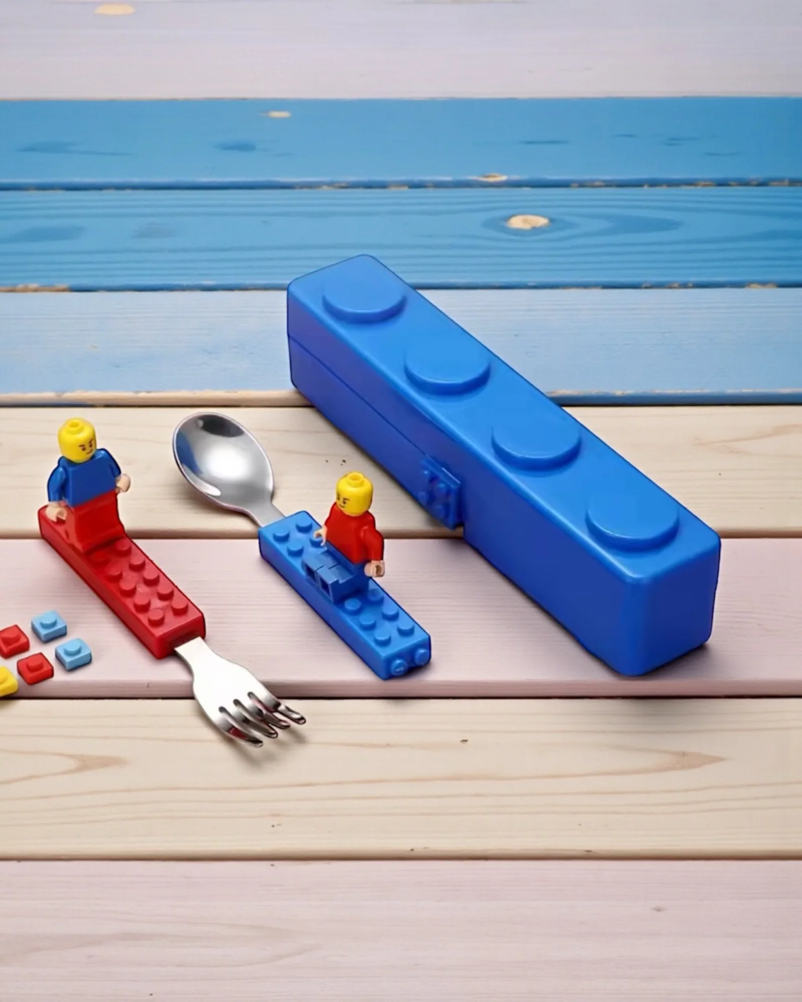 🧱 Giggle Bubs™ Brick Buddy Kids Cutlery Set - Image 3