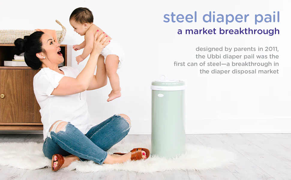 UBBI NAPPY PAIL - SAGE - Image 4
