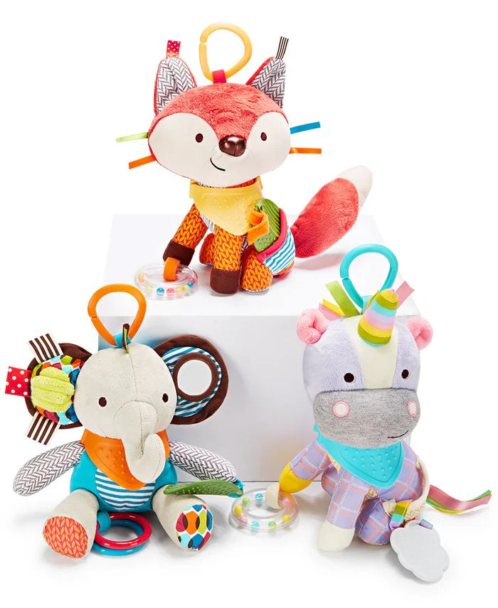 Skip Hop Bandana Buddies Unicorn Plush Toy - Rattles, Crinkles, and Teething Fun - Image 6